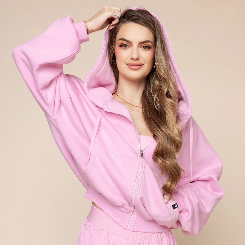 Popflex Zip Cloud Hoodie - Bubblegum - Picture 4 of 15